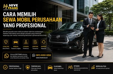 Cara Memilih Sewa Mobil Perusahaan yang Profesional