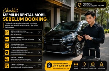 Checklist Memilih Rental Mobil Sebelum Booking
