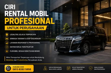 Ciri Rental Mobil Profesional untuk Perusahaan