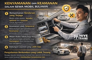 keamanan dan kenyamanan dalam sewa mobil bulanan