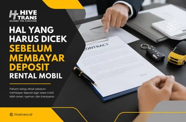 Hal yang Harus Dicek Sebelum Membayar Deposit Rental Mobil