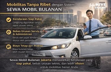 mobilitas tanpa ribet dengan sewa mobil bulanan