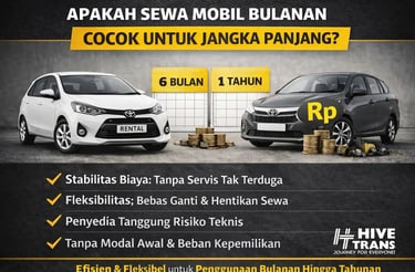 apakah sewa mobil bulanan cocok untuk jangaka panjang?