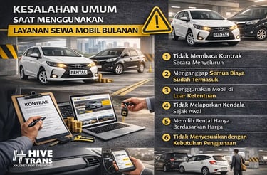 kesalahan umum saat menggunakan sewa mobil