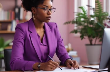 a person sitting at a desk