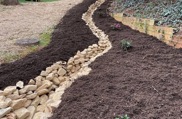 River Rock Drainage and Mulch