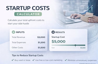 side hustle startup cost calculator