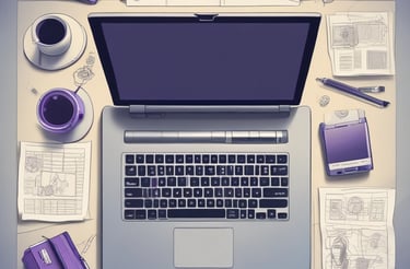 A detailed sketch of web design layouts, featuring boxes, arrows, and various shapes representing components of a webpage. The designs include placeholders for images and text, with lines and symbols indicating structure.