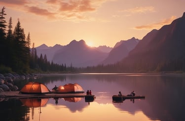 A group of young people, mostly wearing blue and black uniforms, are gathered outdoors. They are sitting and standing on a sandy area surrounded by trees. Some individuals are holding papers, suggesting a group activity or discussion. Nearby, there are blue and yellow buildings and a metal shelter with more people sitting underneath.