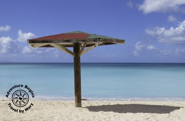 A photo of a a beautiful beach on Antigua, taken by Mary Morong.