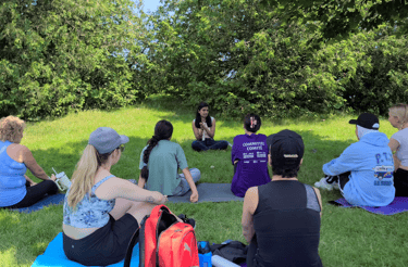 Rio leading an in-person group workshop