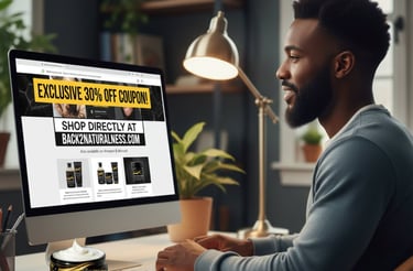 a black man sitting at his computer