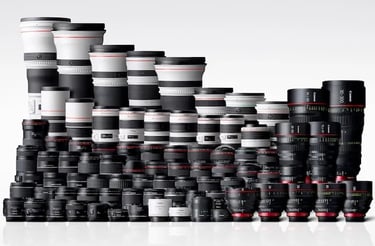 Linha completa de lentes da Canon