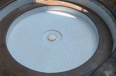Kolam Jacuzzi minimalis dengan air hangat