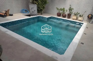 Kolam Jacuzzi minimalis dengan air hangat