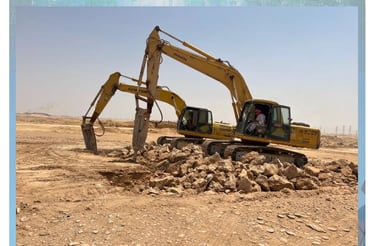 بدء تنفيذ اعمال الحفريات