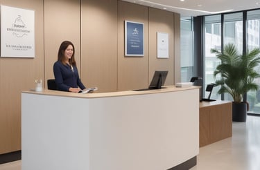 A welcome area with a large sign featuring the logo 'syngenta' and a message for business partners and country leadership team is displayed on a wall. There is a seating plan on a wooden easel to the left, and a table with wrapped items in front of the sign.