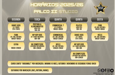 Horários estúdio II