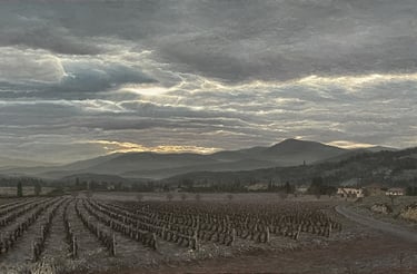 Peinture à l'huile - Paysage d'hiver