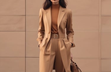A stylish person wearing a cropped top, a trendy jacket with the word 'strength' visible, and vibrant pink pants. The individual is accessorized with sunglasses and layered necklaces, standing in what seems to be an elevator with metallic walls, under warm lighting that casts a golden hue.