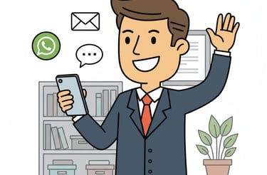 a man in a suit and tie is holding a cell phone