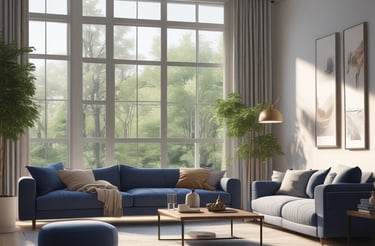 A modern office space showcasing luxury construction details.