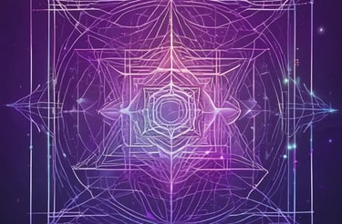 an abstract image of a circular object with a light at the center