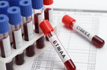 A person uploading medical documents on a laptop with a calm setting.