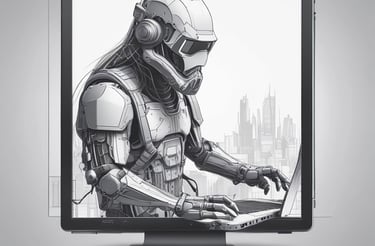 A friendly professional answering a phone call in a bright office.