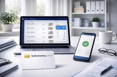 Safemoney.cloud automates business expense tracking and receipt organization for real time accounting financial compliance