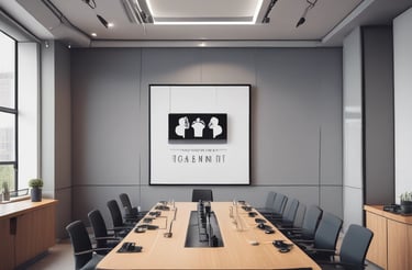 A sleek workspace with black, white, and purple branding elements reflecting precision and clarity.