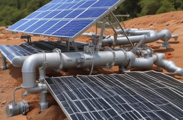A friendly technician installing a solar inverter on a sunny rooftop.