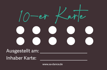 Stempelkarte Tanzschule Regensburg