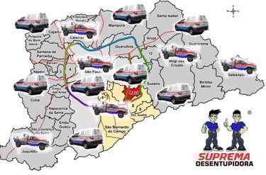 mapa da suprema desentupidora