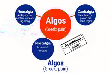 Root word Algos meaning in hindi and chart