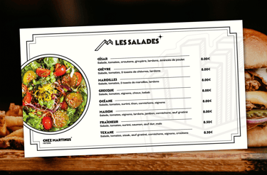 Menu "Salades" - Chez Martinus
