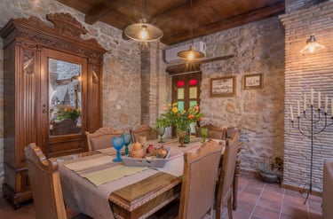 Vintage furniture in authentic Zakynthian house Villa Galanoussa