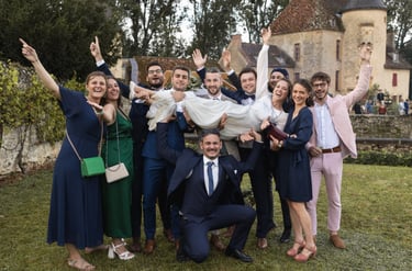 Vin d'honneur photo de petit groupe