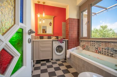 bathtub in holiday villa