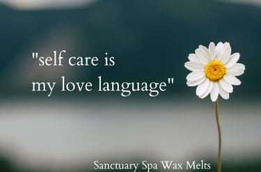 Cayla Henri: A white daisy with a quote about self care