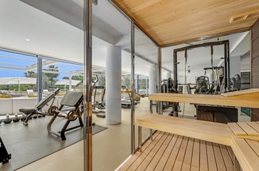 State-of-the-art gym and sauna at Villa Serenity