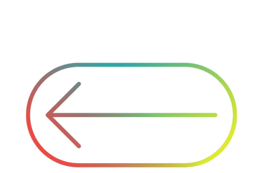 a rainbow colored arrow pointing to the left side of a button