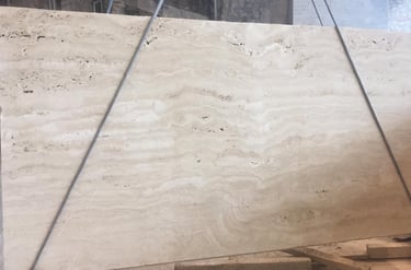 White Travertine Slabs