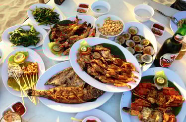 Seafood at Jimbaran Beach