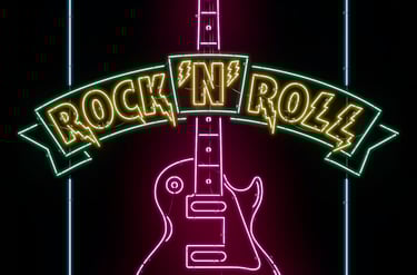 Rock'N'Roll guitar neon sign
