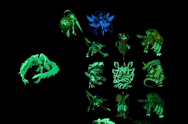 Custom enamel pin with glow in the dark effect