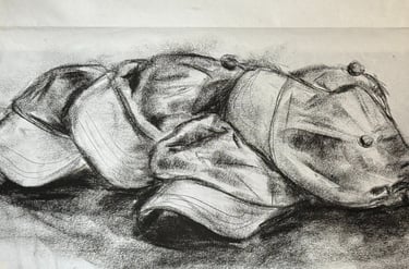 Hats, Charcoal, 2024