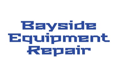 Bayside Equipment Repair in Stalinist One typeface