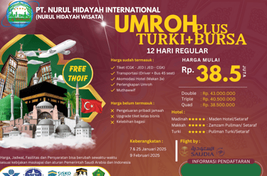 umroh plus turki bursa 2025 12 hari *5