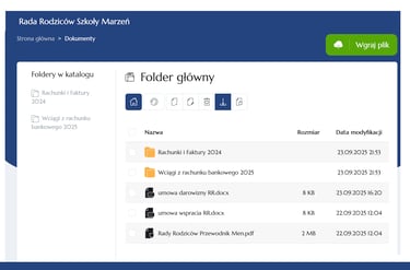 widok archiwum dokumentów